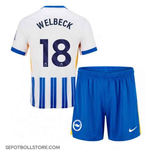 Brighton Danny Welbeck #18 Replika babykläder Hemmaställ Barn 2024-25 Kortärmad (+ korta byxor)